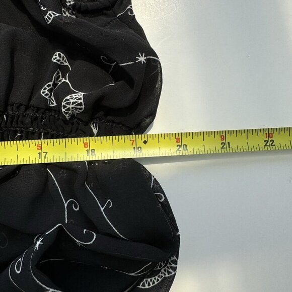 babydoll top y2k Off-shoulder Sheer Romantic Whimsigoth Large - Picture 9 of 15